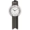 AMS Pendeluhr Funk Wanduhr anthrazit mit Carbon Applikation