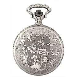 Vintage Taschenuhr Handaufzug Fischer chrom