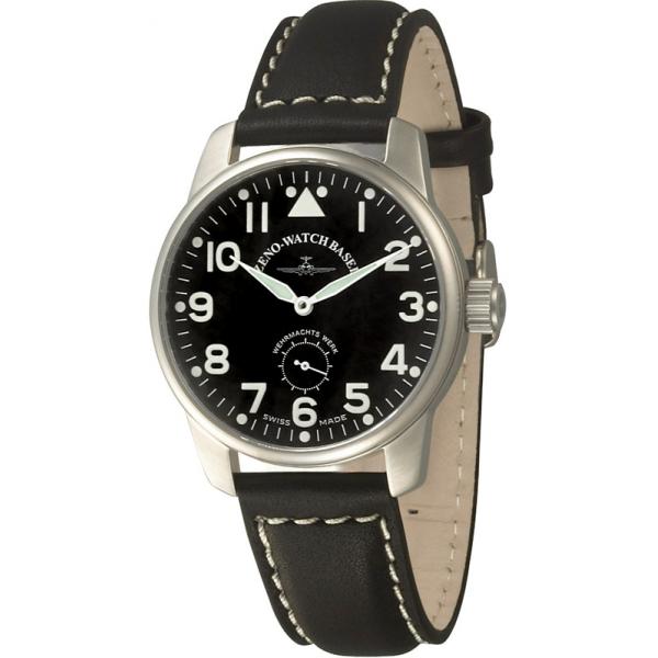 ZENO-WATCH BASEL, Pilot Classic, Handaufzug Fliegeruhr Wehrmachts Werk