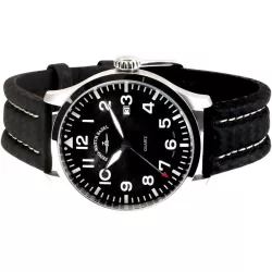 ZENO-WATCH BASEL Navigator Quartz Fliegeruhr Carbon