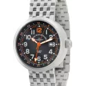 ZENO-WATCH BASEL Pilot Rondo Quartz Fliegeruhr GMT Stahl orange MB
