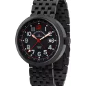 ZENO-WATCH BASEL Pilot Rondo Quartz Fliegeruhr GMT schwarz/rot M
