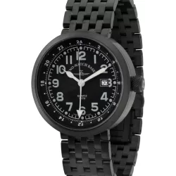ZENO-WATCH BASEL Pilot Rondo Quartz Fliegeruhr GMT schwarz M