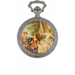 Retro Taschenuhren Handaufzug Barock Barde silber
