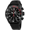 ZENO-WATCH BASEL Diver Ceramic Chrono Quartz Stahl schwarz/rot