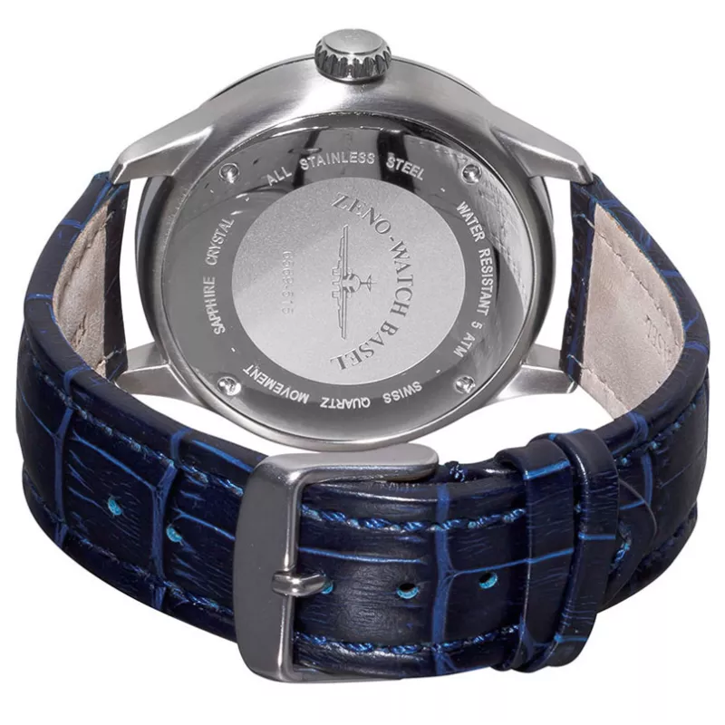 ZENO-WATCH BASEL Pilot Navigator Quartz Fliegeruhr blau