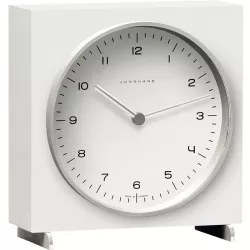 Junghans MAX BILL Tischuhr Zahlen Funk weiss