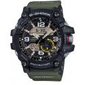 G-SHOCK Mudman Quartzuhr Kompass-Thermo schwarz/oliv