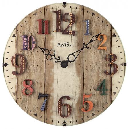 AMS Landhausstil Wanduhr Quartz