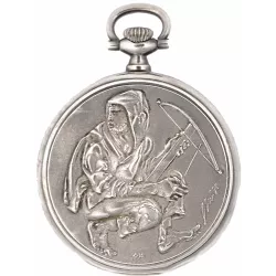 ZENITH Schützenuhr Handaufzug Anhängeuhr Silber Hans Erni