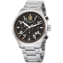 ZENO-WATCH BASEL Pilot Retro Tre Pilot Quartz Chrono Edelstahl