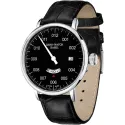 ZENO Bauhaus Einzeigeruhr 42mm schwarz