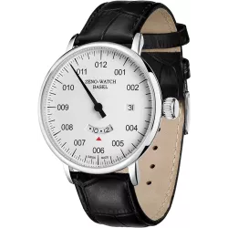 ZENO Bauhaus Einzeigeruhr 42mm weiss