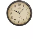 AMS Vintage Look Funkwanduhr Holzoptik braun