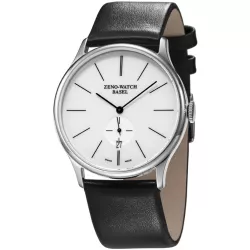 ZENO-WATCH BASEL Bauhaus Quartuhr weiss