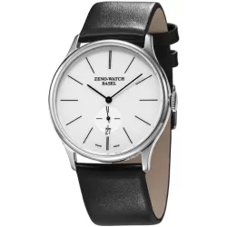 ZENO-WATCH BASEL Bauhaus Quartuhr weiss