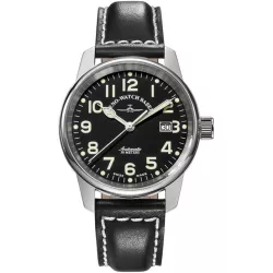 ZENO-WATCH BASEL Pilot Classic Fliegeruhr Automatik Edelstahl