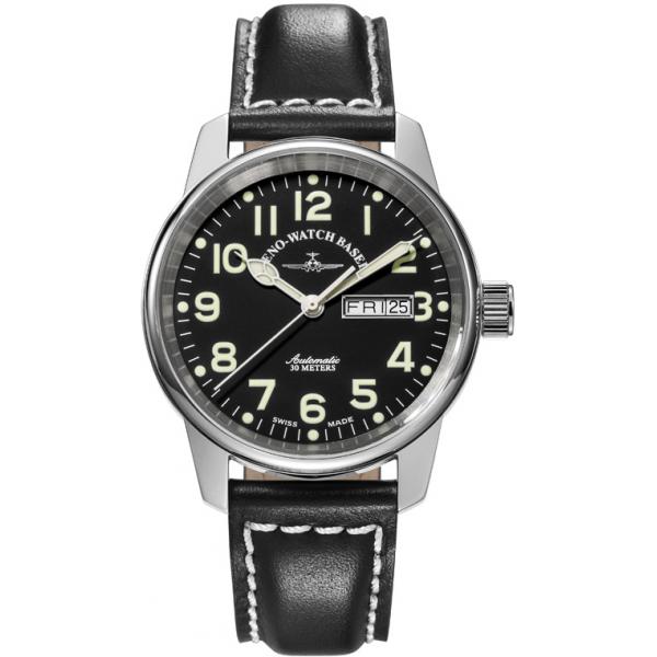 ZENO-WATCH BASEL, Pilot Classic, Automatik Fliegeruhr Tag Datum