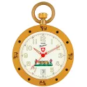 Ethno Taschenuhr Quartz SWISS FOLKLOR Alpaufzug klein weiss
