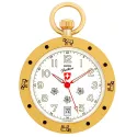 Ethno Taschenuhr Quartz SWISS FOLKLOR Edelweiss klein weiss