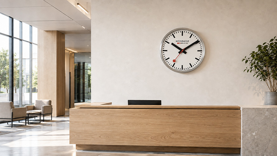 Wanduhren für Büro, Praxis und Empfang – moderne Bürouhren für Unternehmen