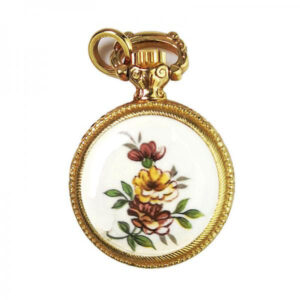 Anhängeruhr mit Blumen