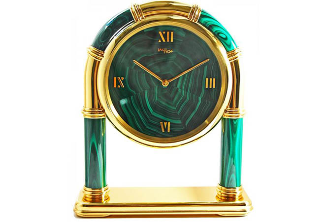 Horloge de table malachite