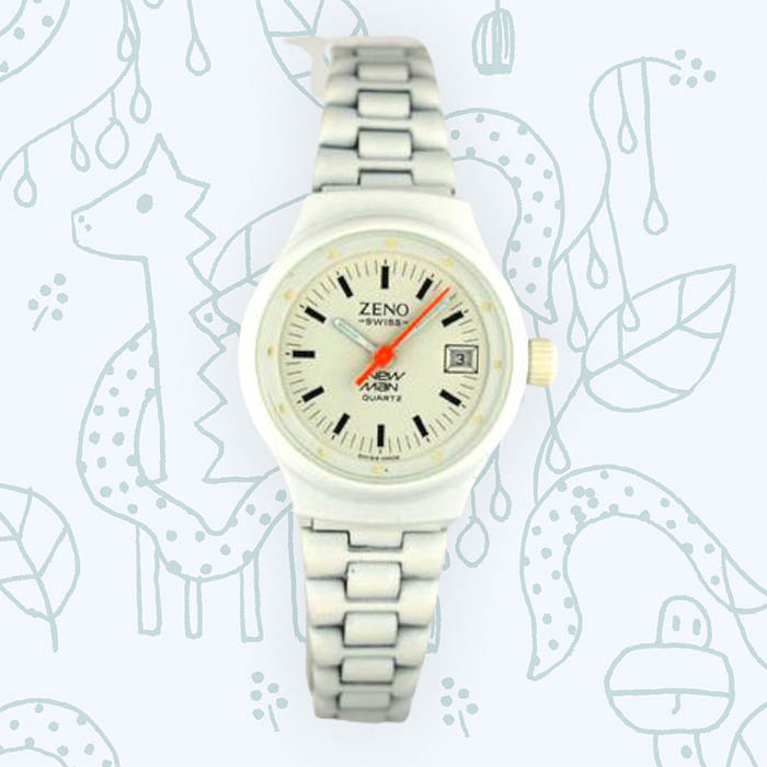 montre enfant blanche