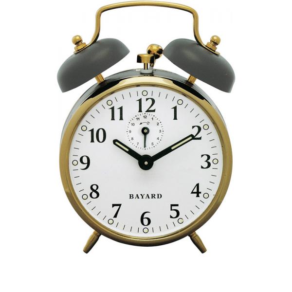 Retro Wecker Mit Kalender - Manueller Tischwecker In Schwarz