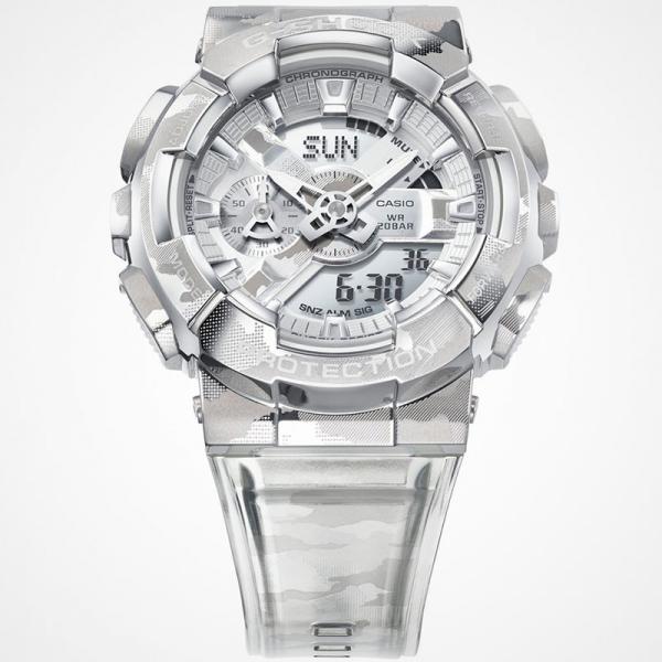 Montre numérique analogique SHOCK, camoflage white limited