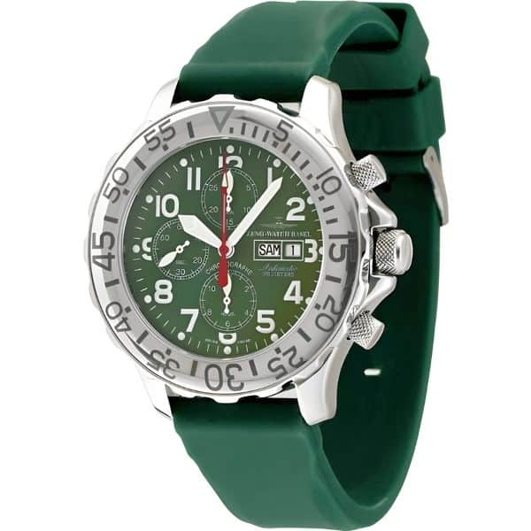 Montres de football 2024 Zeno Chronographe Hercules Vert