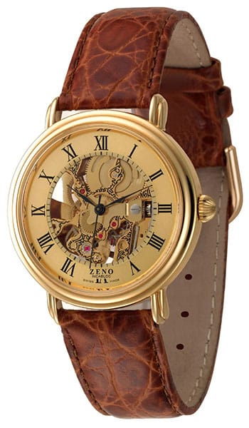 Montre squelette à remontage manuel pour femme