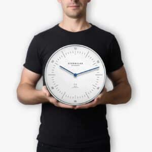 Horloges murales en verre étoilé blanc