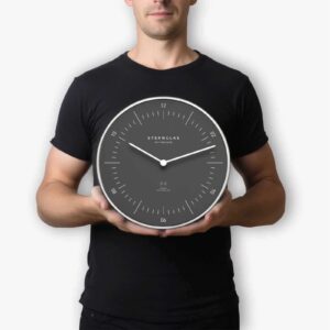 Horloges murales en verre étoilé gris