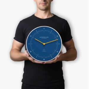 Horloges murales en verre étoilé bleu