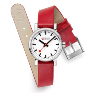 Mondaine-Damenuhr-rot ⌚ Magazine de montres suisses Mondaine Damenuhr rot