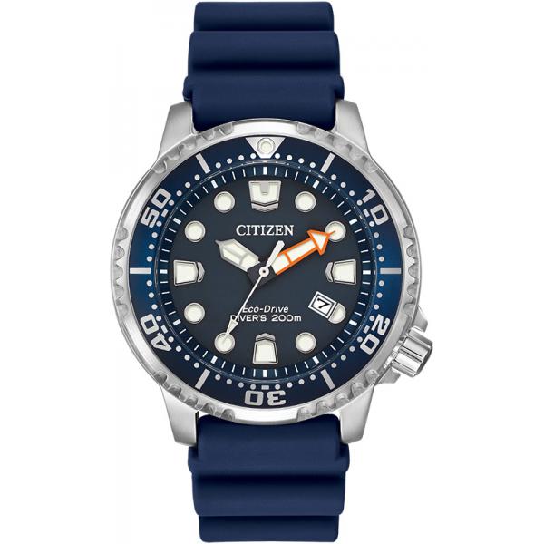 blaue Citizen Solar Taucheruhren