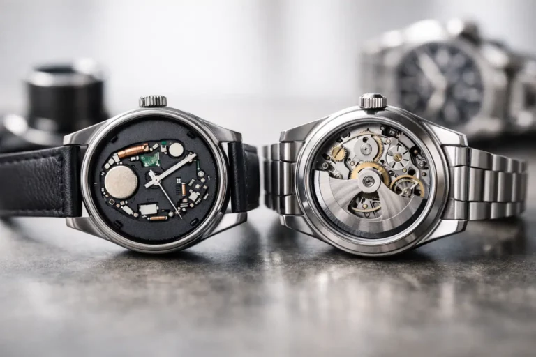 Différence montre quartz automatique