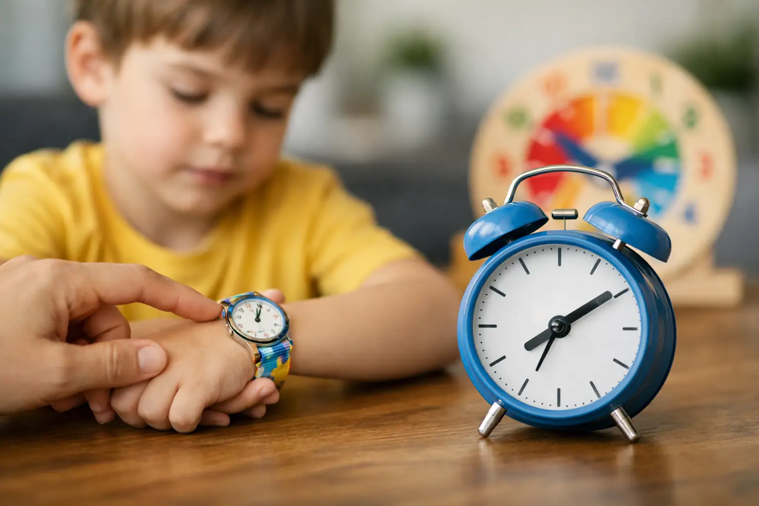 Kinderuhr lernen Uhrzeit analog richtig wählen