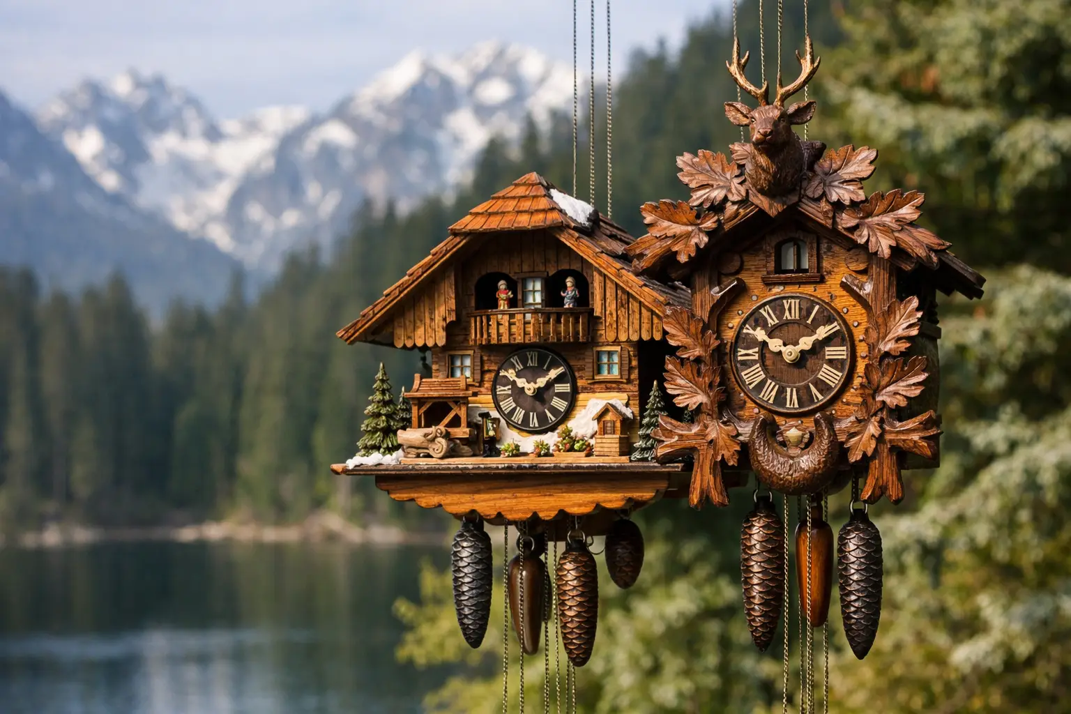 Horloges à coucou suisses et de la Forêt-Noire
