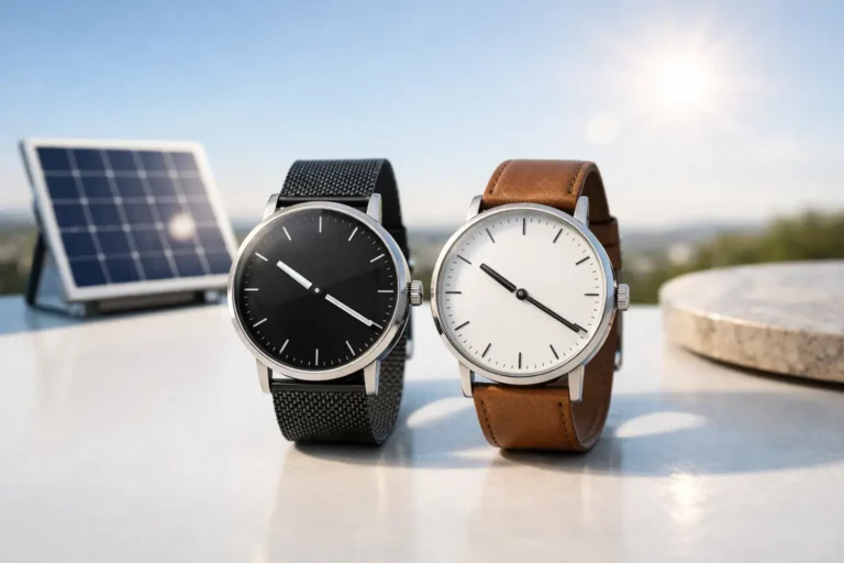 Solarbetriebene Designeuhren von Sternglas