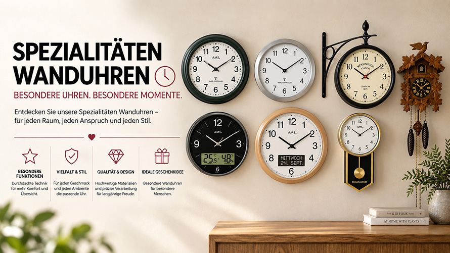 Wanduhren von Uhren-Shop Schweiz