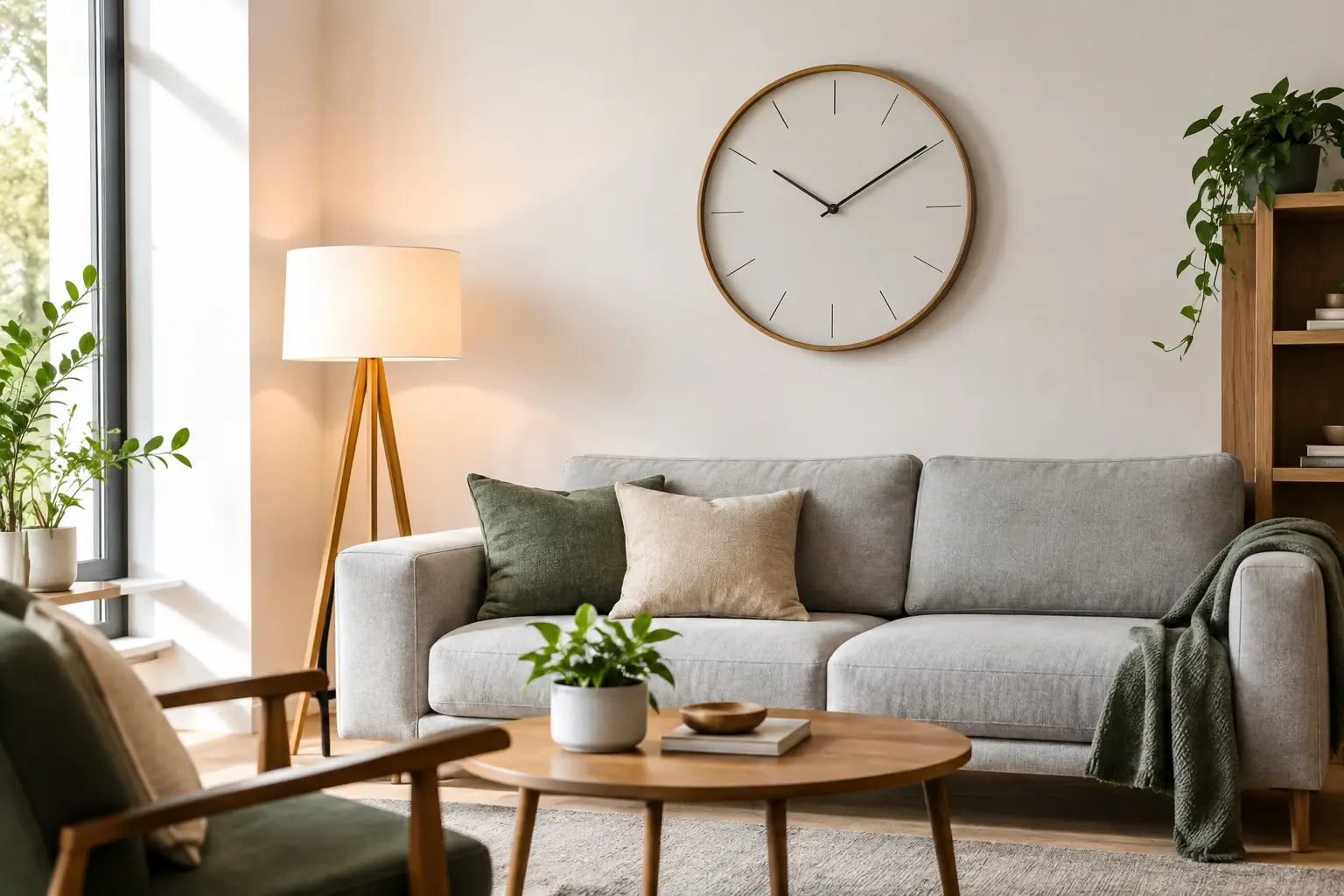 Wanduhr richtig im Wohnzimmer platzieren
